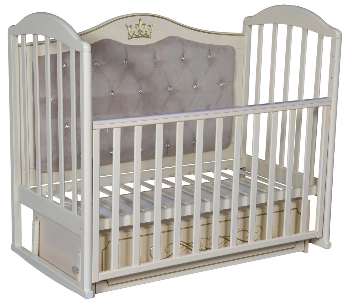 Детская кроватка АНТЕЛ Anita 999 УМ с мягкой спинкой Слоновая кость vt9335f9bqfyc56vs9c83y11ejtvw12f