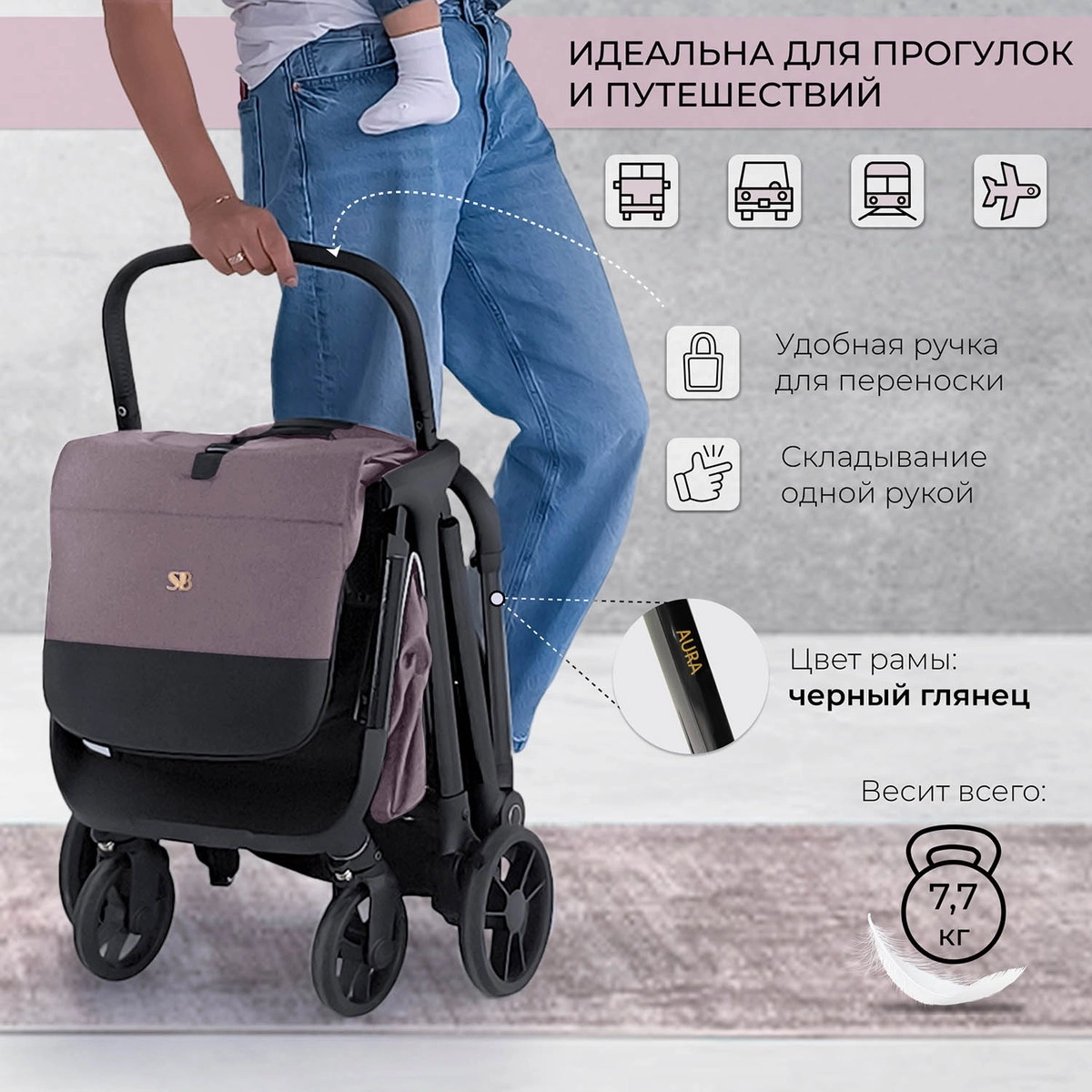 Прогулочная коляска Sweet Baby Aura Rose lkmmf9s2nt4cqrn23qej6fir2a6odeh9
