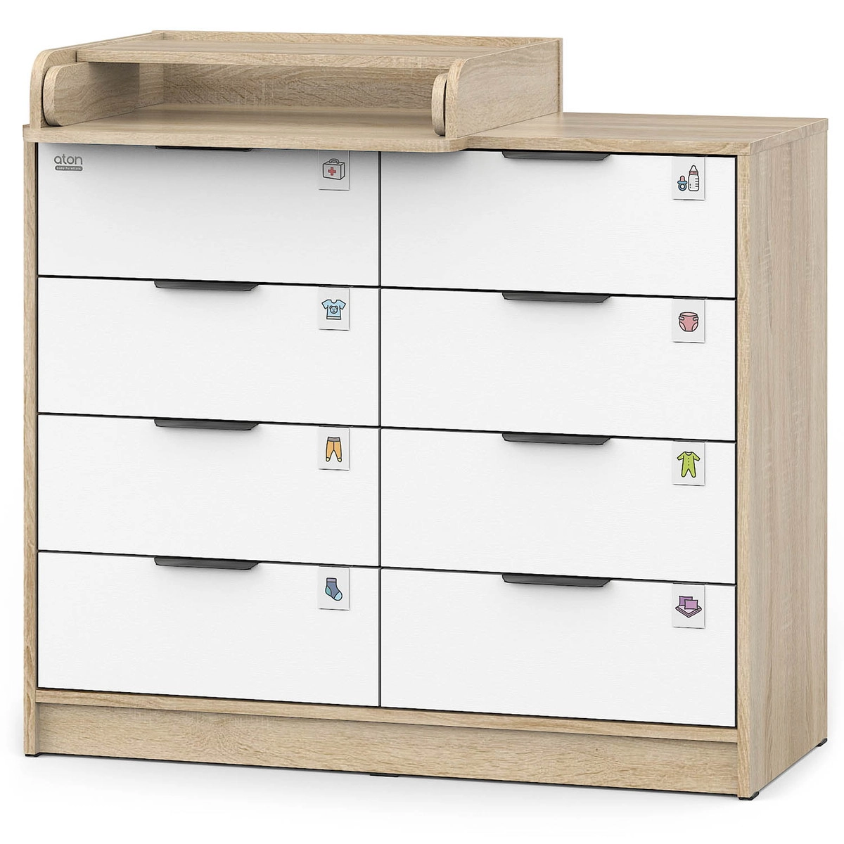 Детский пеленальный комод Атон М Zeus 1008 ЛДСП дуб сонома-белый pd2q663wn2znen59c4nxoa9m97eh0dsr