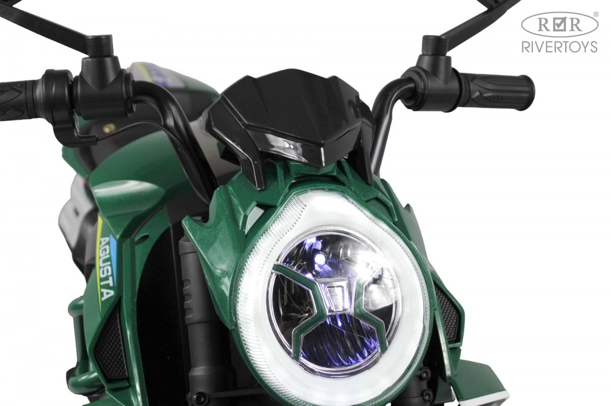 Детский электромотоцикл RiverToys C111MC зеленый qa25v90n57ulaozbame950hb739fvi9r