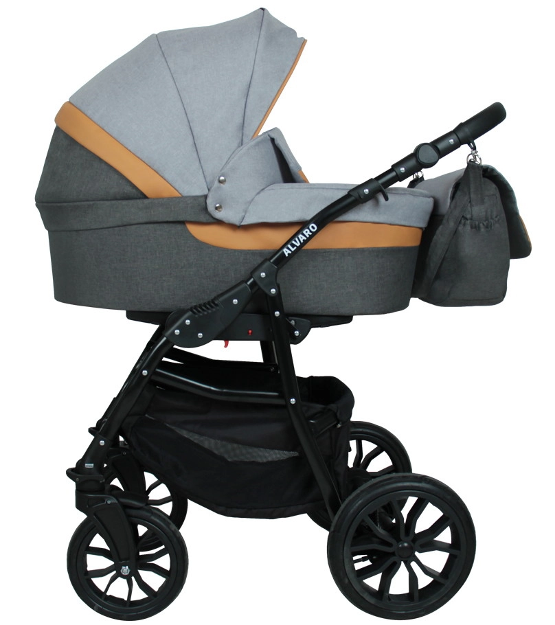 Коляска 3в1 Alis ALVARO т.серый+св.серый+рыжая кожа 2ujydo260zcccwfgo46750u8hkpfyu14