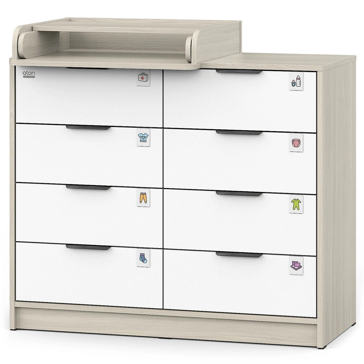 Детский пеленальный комод Атон М Zeus 1008 ЛДСП шимо светлый-белый 94p9932zqg6j2pbmov2ogw4ax0yvd304