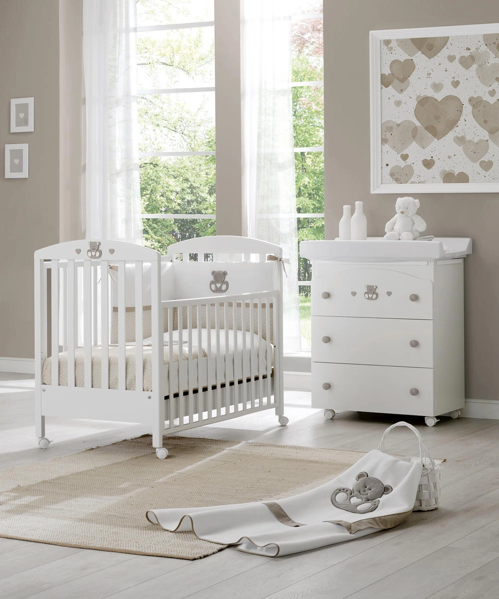 Детская кроватка Erbesi Charly белый/песочный 2ivbfvigjy78v1col6zae4thxs6951bq