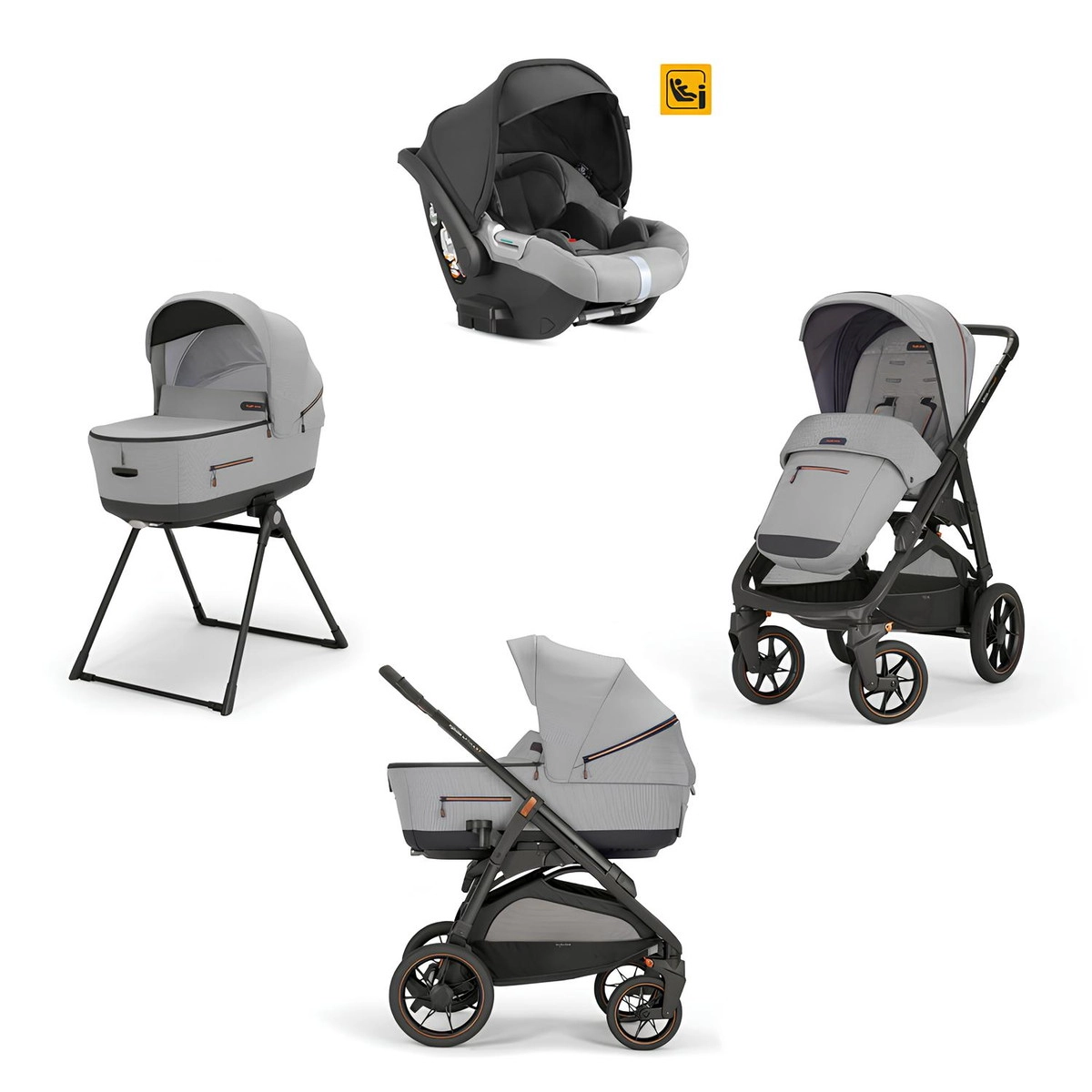 Коляска 3 в 1 Inglesina Aptica XT с подставкой под люльку Stand Up (Horizon Grey)