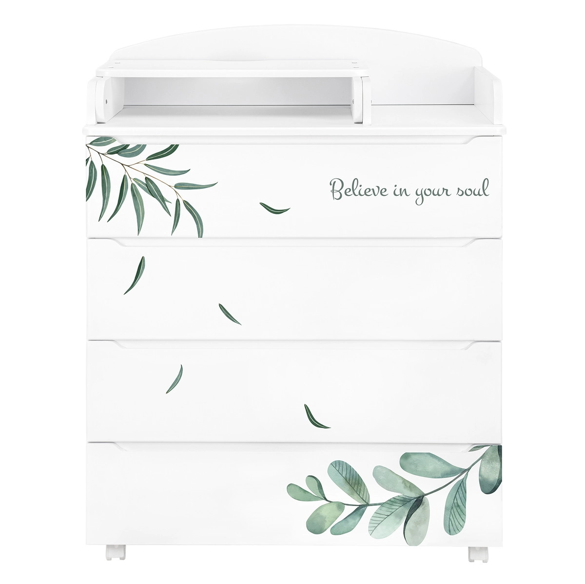 Комод Indigo Green Line с узким пеленальным столиком, ЛДСП, МДФ  Травинки volj9rykt8qxkrkke6ur48m4cp5tgljy