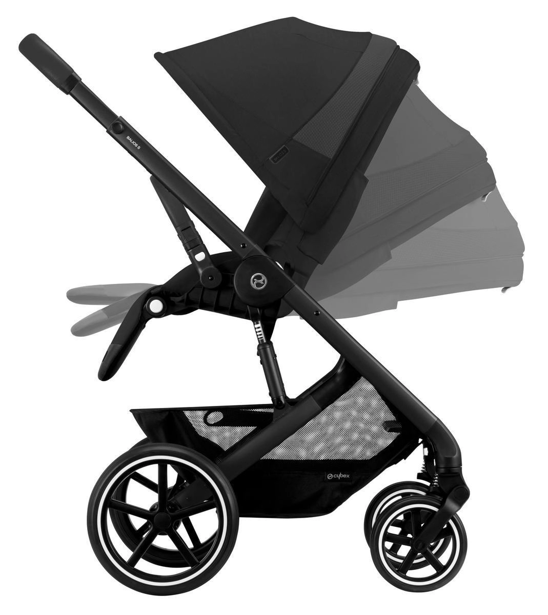 Прогулочная коляска Cybex Balios S Lux BLK Moon Black с дождевиком zcblaqawe4rr4tsc3rm0oil0o8l87dm0