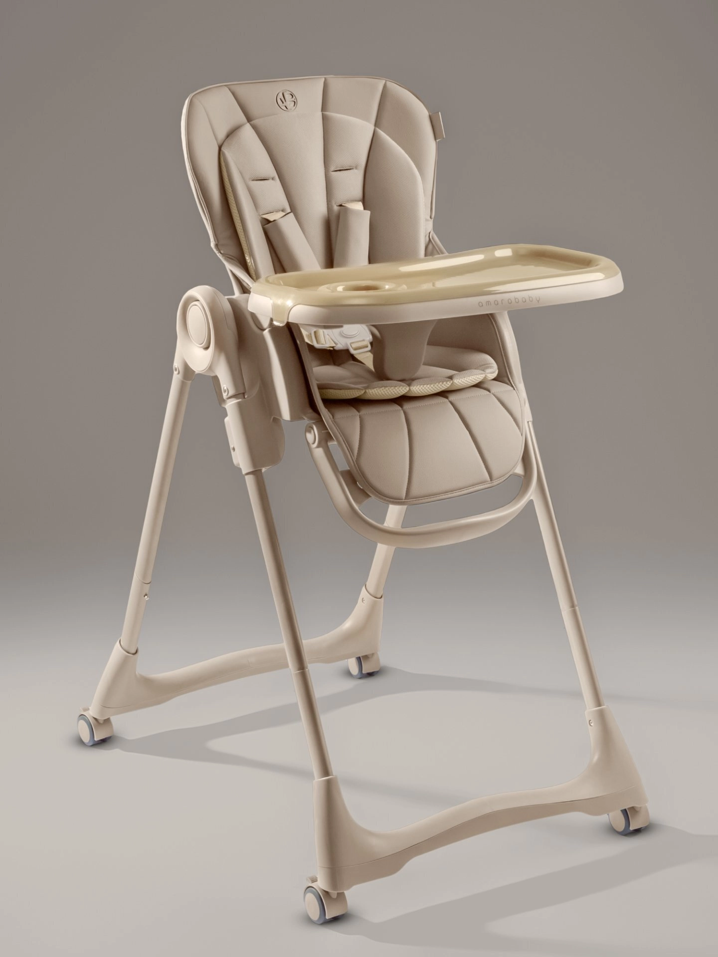 Стульчик для кормления AmaroBaby Gourmet (Бежевый)