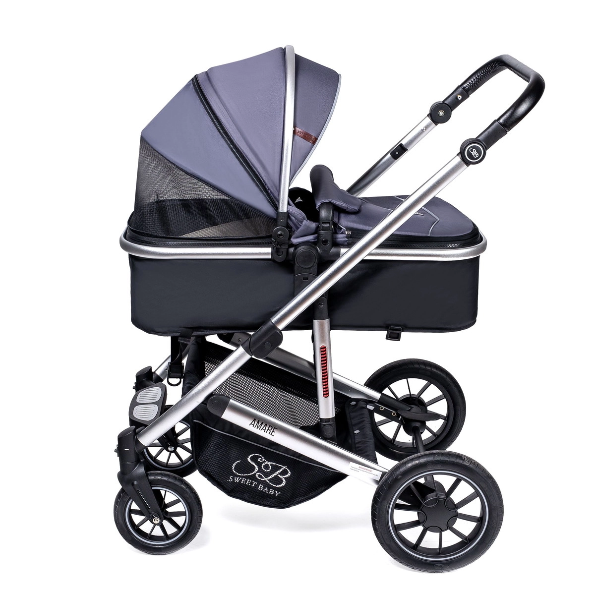 Детская коляска Sweet Baby Amare 3 в 1 Grey 8ltikcazwtbzgufqyazliontza9omt26