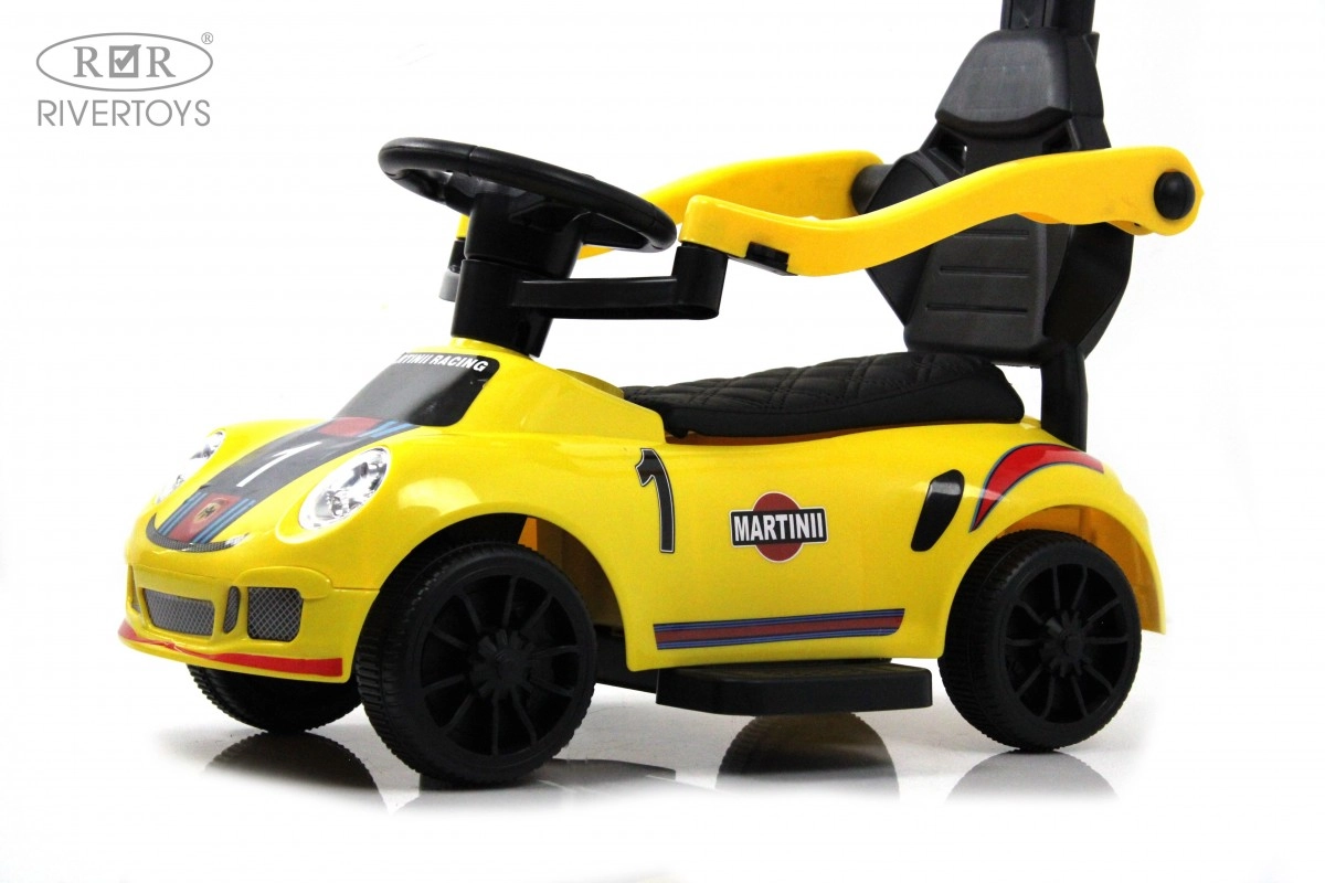 Детский толокар RiverToys F005FF-P с родительской ручкой желтый lfrzr983cgvpbb0jy1i80xckypi4d8lh