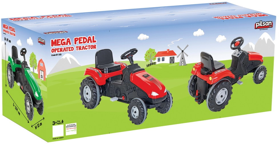 Детский педальный трактор Pilsan Mega 07-321 Red/Красный hcuxzssmus3iibf14uz4a72ze2831kqi