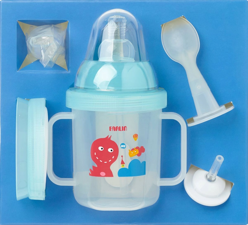 Универсальный тренировочный поильник непроливайка Farlin, 4 стадии Голубой 108101103-universalnii-trenirovochnii-poilnik-neprolivaika-farlin-4-stadii-