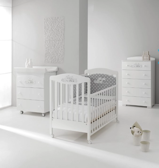 Детская кроватка Erbesi Tippy White (белый) v2bdgath6egnw3aq11hawos7da836hgx