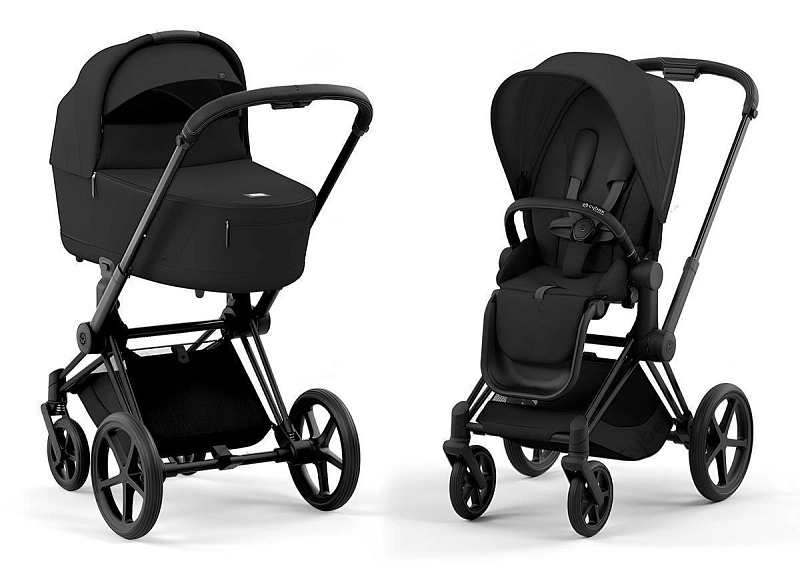 Коляска 2 в 1 Cybex Priam IV Matt Black complete Sepia Black4