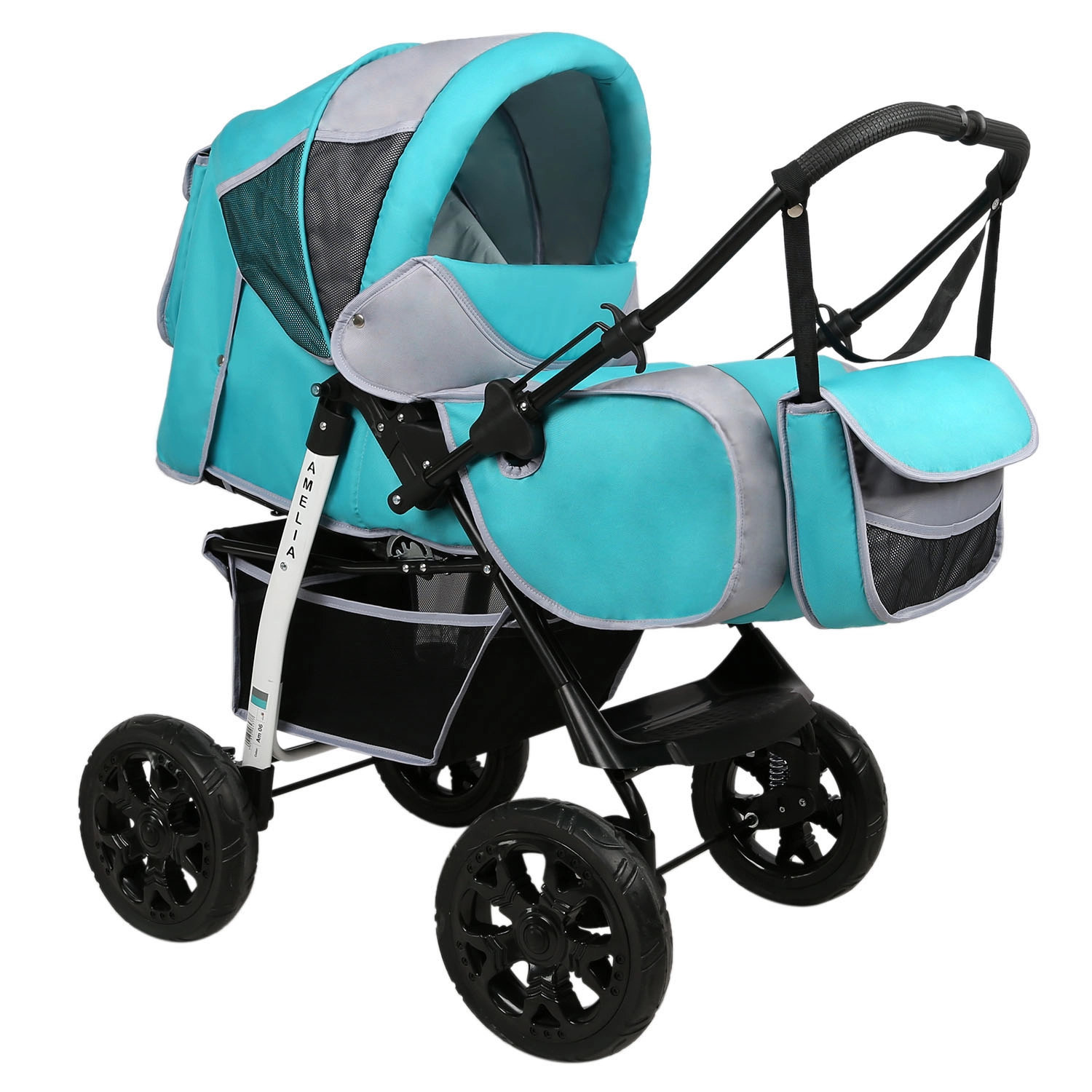 Прогулочная коляска Alis AMELIA I  бирюзовый+св.серый 108132938-progulochnaya-kolyaska-alis-amelia-i--biryuzoviisvserii