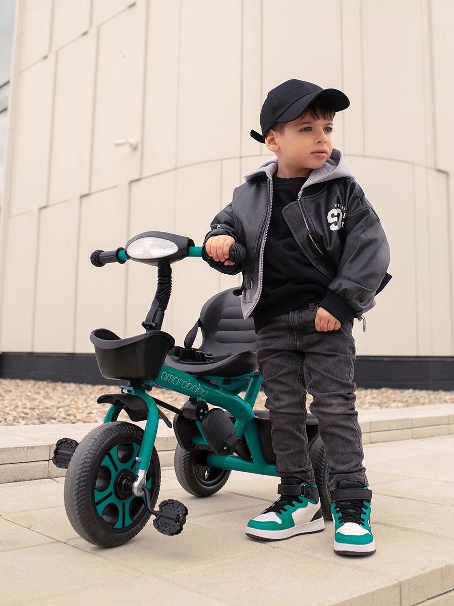 Трехколесный велосипед AmaroBaby Legend с ручкой зеленый laaonavmlt2twpaus0wyxww8b8u5y28d
