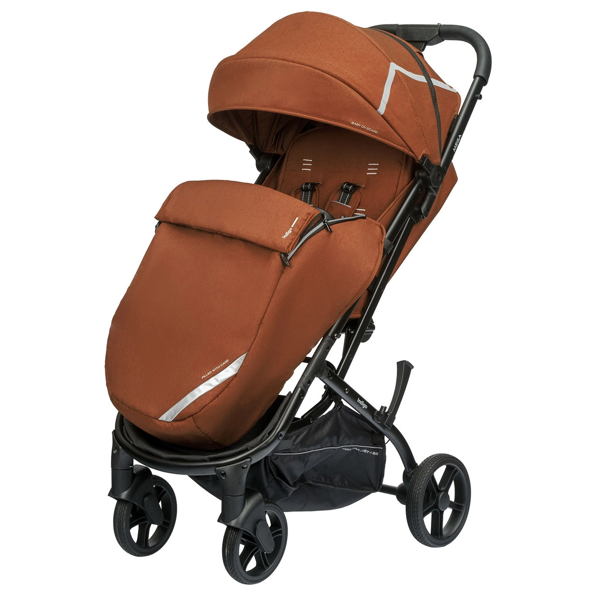 Прогулочная коляска INDIGO MEGA терракот mxmn0eqb9gdqx96b81z63nziy5gspr0y