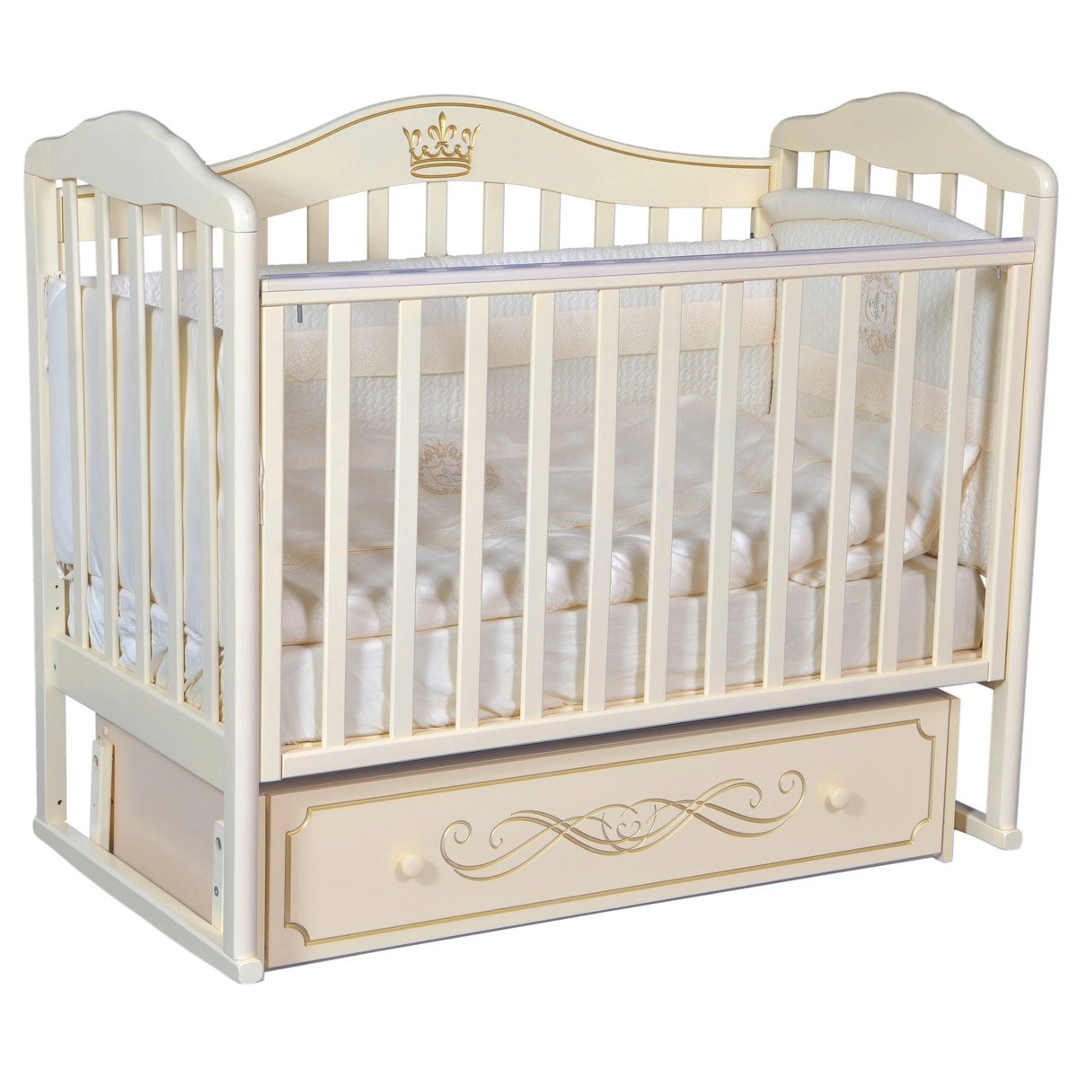 Детская кроватка ByTwinz Milania 2 универсальный маятник слоновая кость wk3ozpcbk4z26r03ptyt18xg651kznin