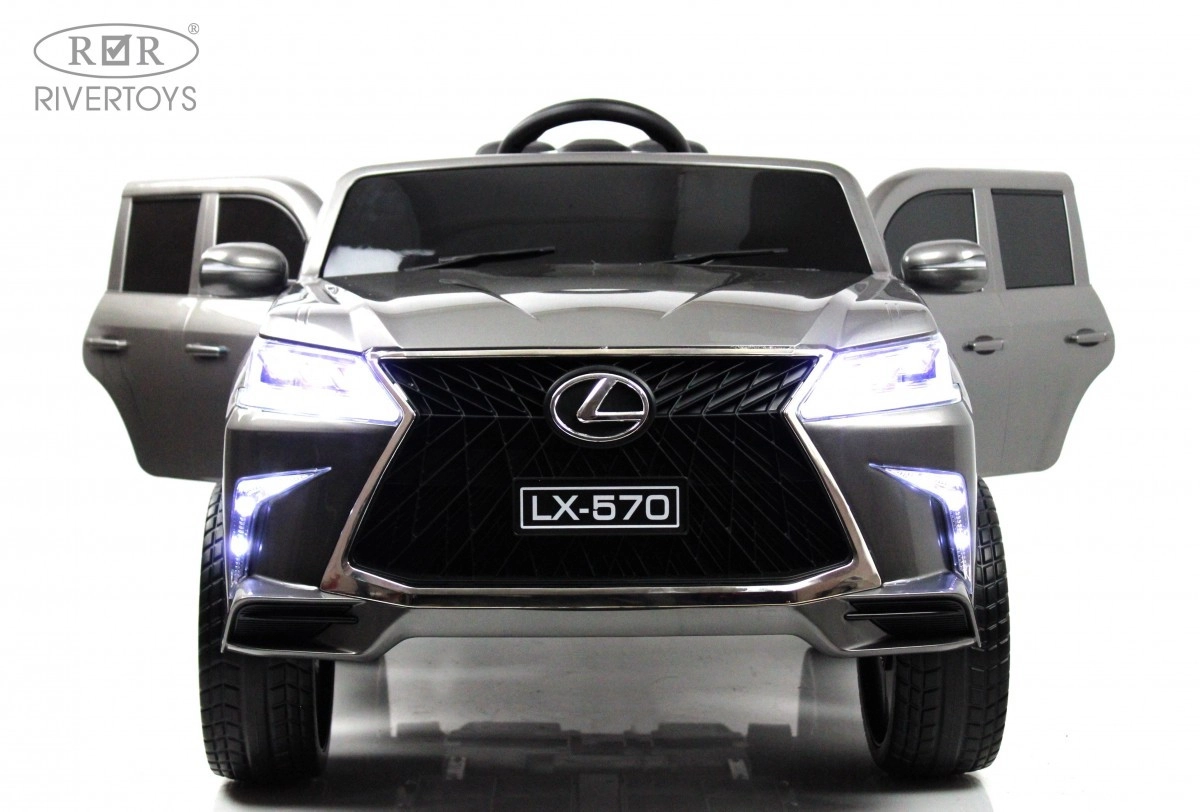 Детский электромобиль RiverToys Lexus 570 E555EE серый глянец sim48vvrip1d676fcv6uwmt8yq19npel