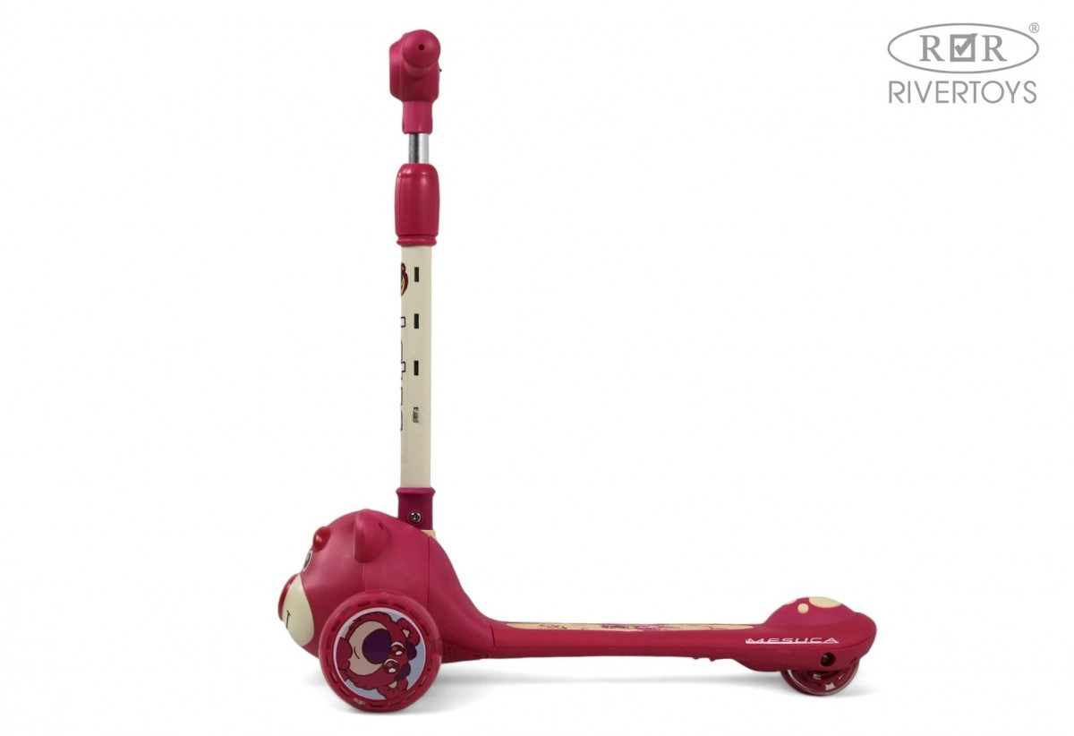 Детский самокат RiverToys HB-T-12 розовый 54jccn9nm72ubnbhvi69bxfa1hhlkstw