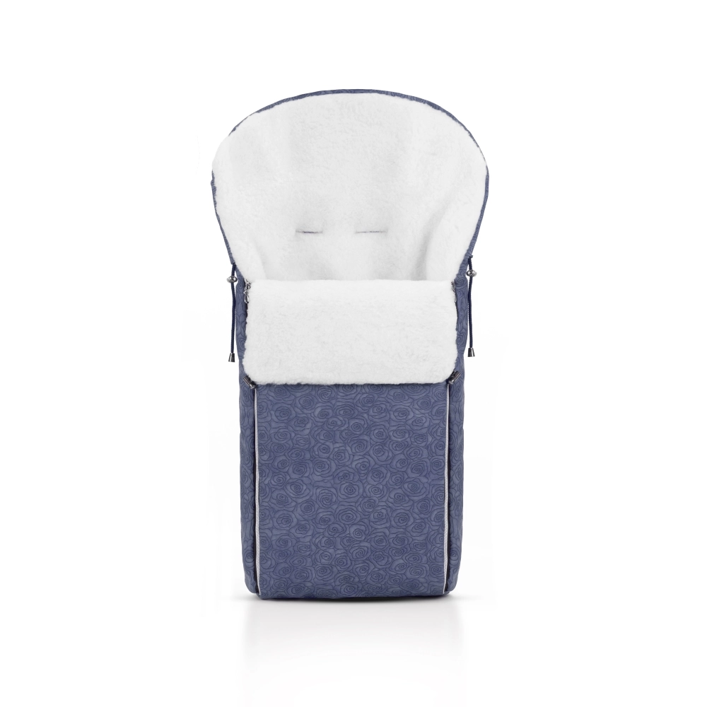 Конверт в коляску Beatrice Bambini Fiori (экокожа) (Navy)