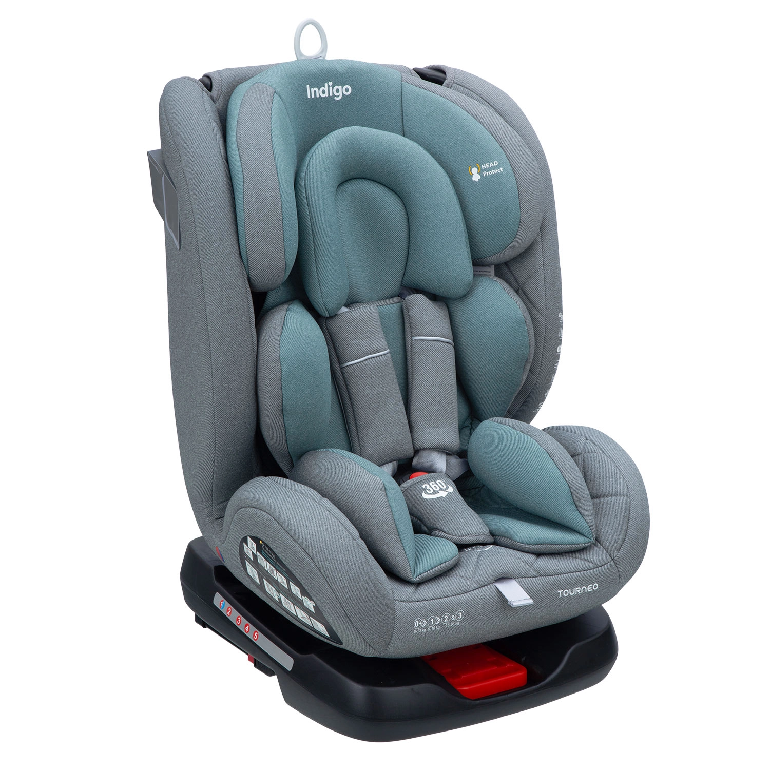 Автокресло Indigo TOURNEO ISOFIX серый-зеленый f252493e82fff74f67ea93f9b705a4f4