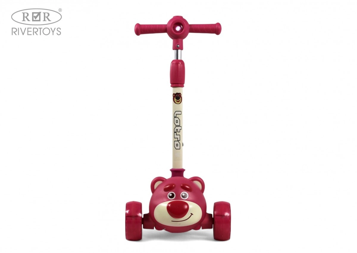 Детский самокат RiverToys HB-T-12 розовый 9e0r0llx189f965pz5eq7n76hm6lxqn4