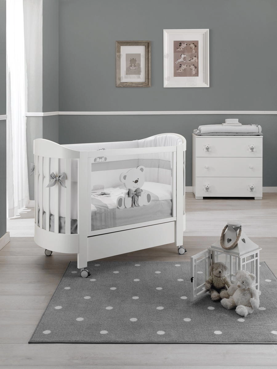 Детская кроватка Erbesi Tato Ovale Белый/Серый jl2ixkfqtzgw0cn65d1ahyv7kgt6cjgt