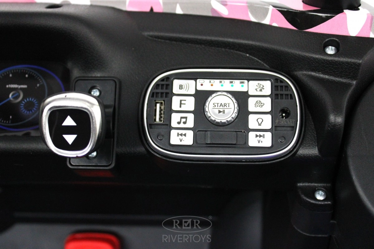 Детский электромобиль RiverToys T777TT 4WD розовый камуфляж em2887nslevsukh531wcv732avbtposi