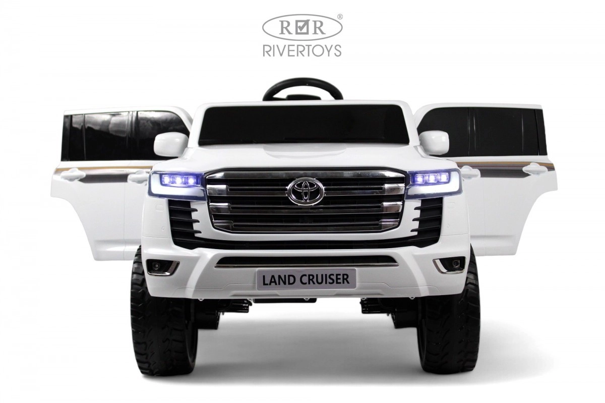 Детский электромобиль RiverToys Toyota Land Cruiser 300 L999LL белый dahq0cxxwh3l88t2sgpi81koqfj4ttk6