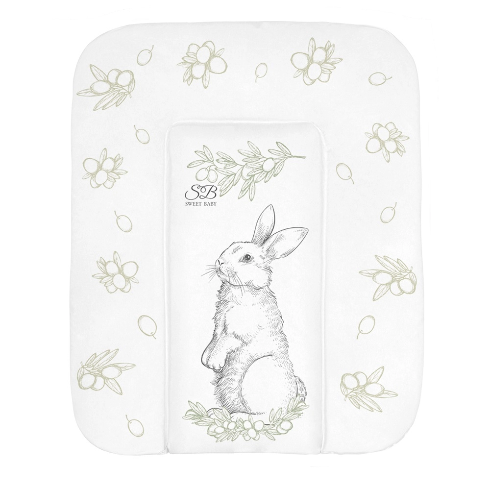Пеленальный матрасик 58х71 Sweet Baby Foresta Magica Grigio/oliva (заяц серый/оливковый) 108135314-pelenalnii-matrasik-58h71-sweet-baby-foresta-magica