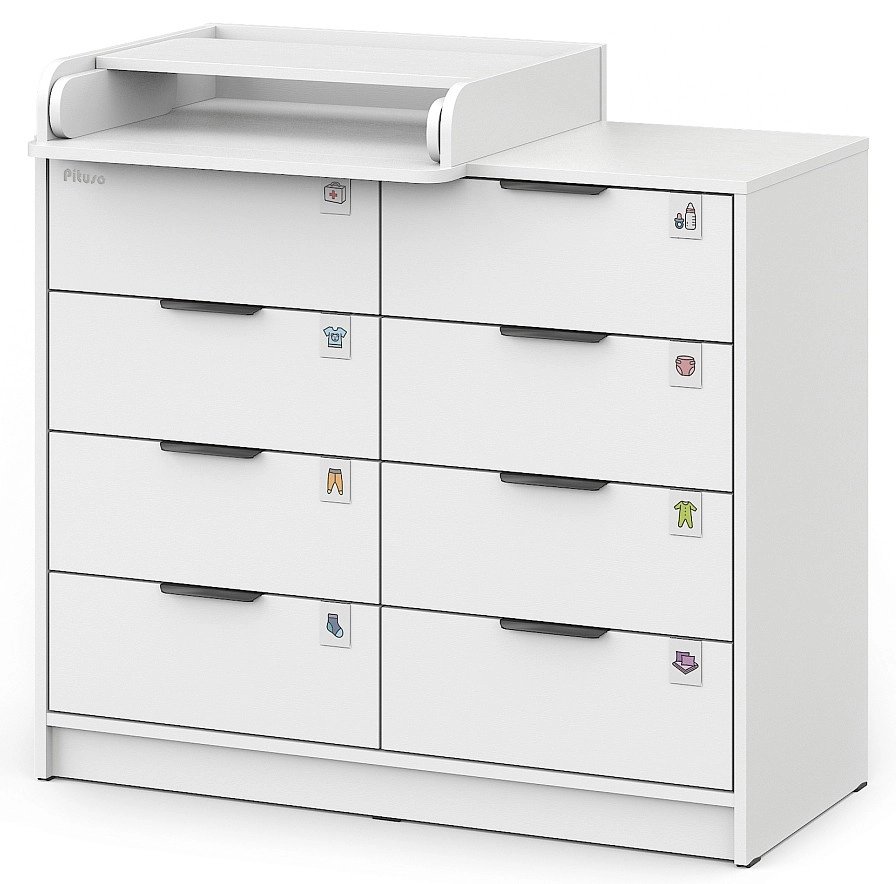 Комод Pituso Kids Optimum ЛДСП Белый-белый j64082nalumaxxi38en4vkxq6a0wc1wu