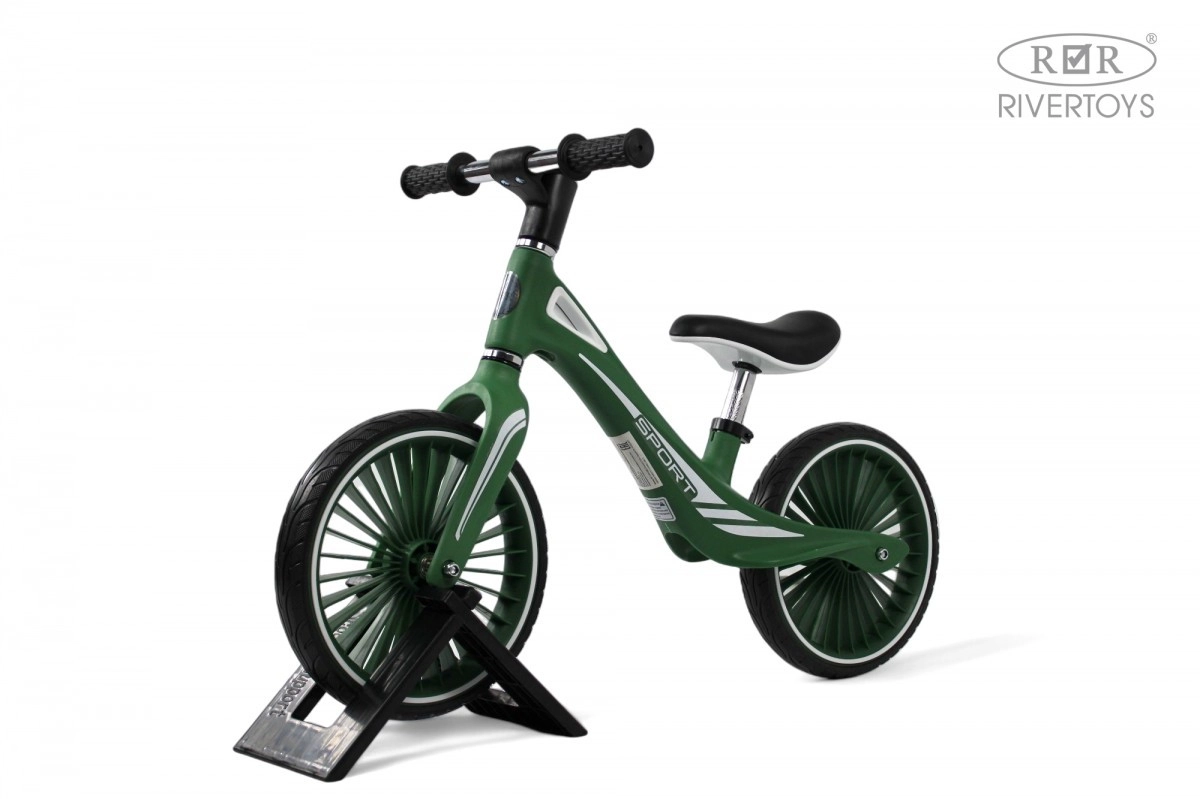 Детский беговел RiverToys HB-007-12 зеленый 8ww0uyy10jvkrq6zcd2j0oshlrv9pok7