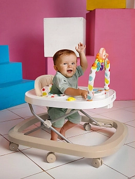 Ходунки детские с электронной игровой панелью AmaroBaby Walking Baby (Beige)