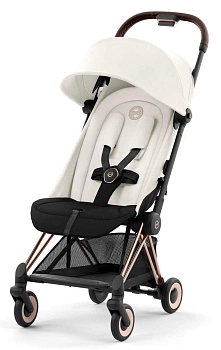 Прогулочная коляска Cybex Coya (Rosegold Off White с дождевиком и бампером)