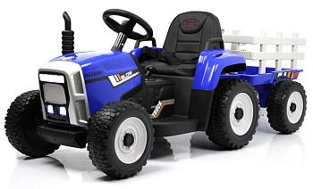 Детский электромобиль RiverToys Трактор H444HH (синий)