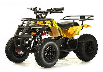 Детский электроквадроцикл RiverToys TIKI LUX (желтый камуфляж)