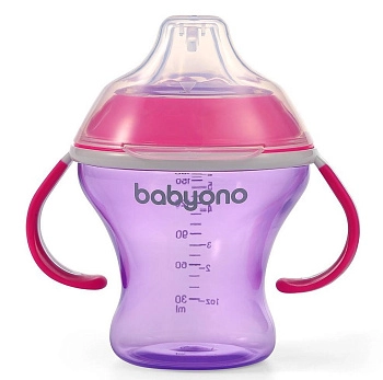 Поильник-непроливайка BabyOno Natural Nursing с мягким носиком 180 мл 1456