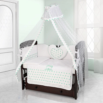 Комплект постельного белья Beatrice Bambini Cuore Stella (BIANCO BIANCO VERDE)