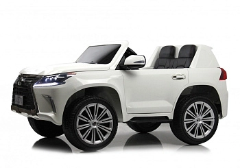 Детский электромобиль RiverToys Lexus LX570 Y555YY (белый)
