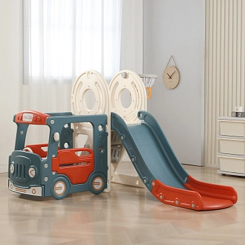 Игровой комплекс с горкой UNIX Kids Bus (171 cm) (Red)