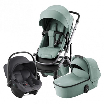 Коляска 3 в 1 Britax Roemer Smile 5Z автокресло Baby-Safe Core (Jade Green/Midnight Grey)