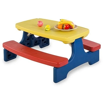 Стол садовый с лавочками UNIX Kids Garden (Yellow)