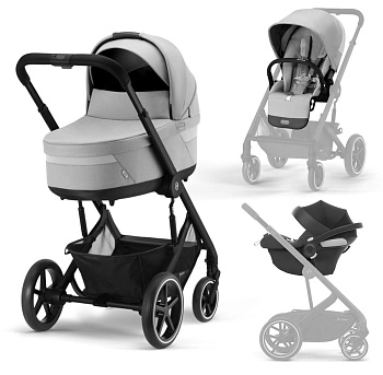 Коляска 3 в 1 Cybex Balios S Lux BLK (Lava Grey)