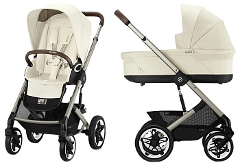 Коляска 2 в 1 Cybex Talos S Lux TPE (Seashell Beige с дождевиками)