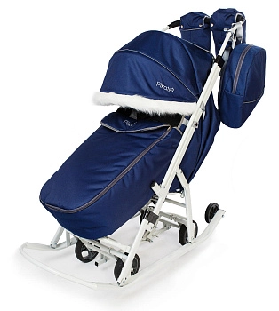 Санки-коляска Pikate Arctic (тёмно-синий)