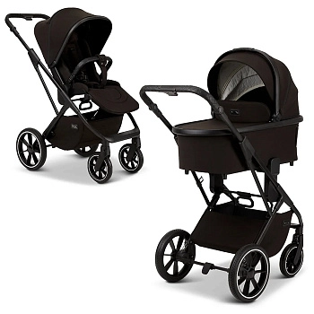 Коляска 2 в 1 Moon Piu (Black (633))