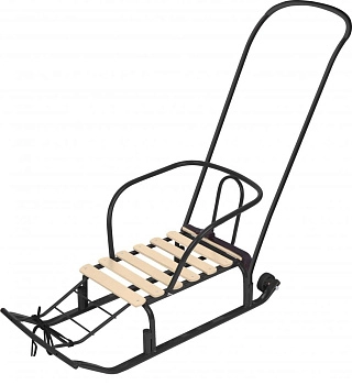 Санки Nika Тимка 5 комфорт с колесами (черный)