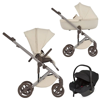 Коляска 3 в 1 Anex Eli с адаптерами ((el-07) Milky)