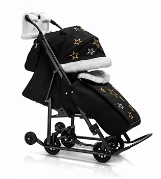 Санки-коляска Pikate Limited Edition (Black)