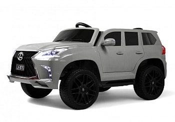 Детский электромобиль RiverToys Lexus 570 E555EE (серый)
